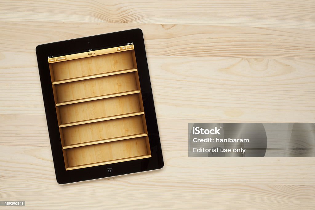 tablet digital em iBooks - Foto de stock de Agenda Eletrônica royalty-free