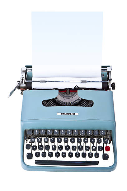 オリヴェッティ lettera 22 タイプライター - typewriter key typewriter keyboard blue typebar ストックフォトと画像