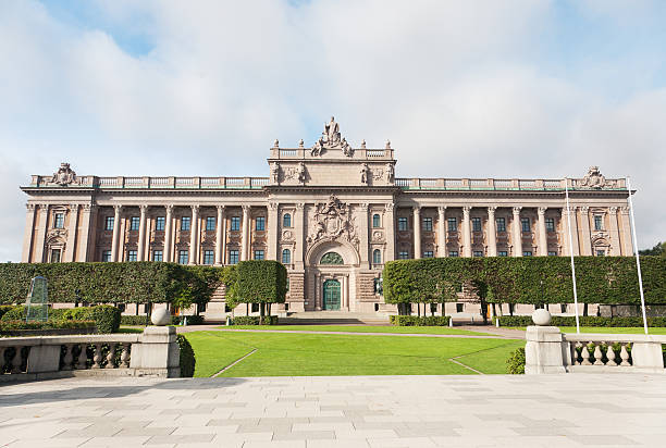Stockholm, Sweden- August 21, 2011: The Stockholm Palace is the official residence and major royal palace of the Swedish monarch.