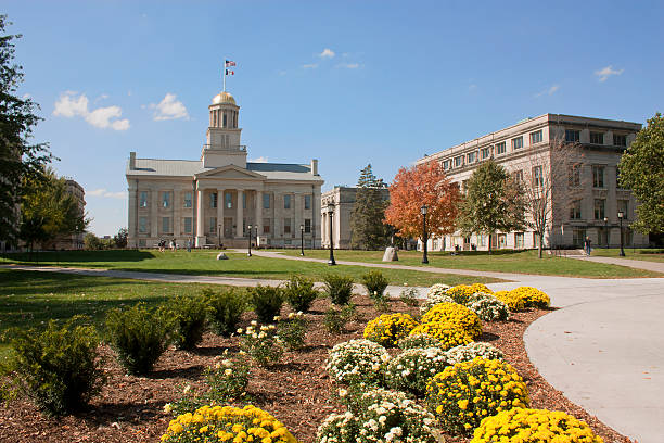 Old Capitol at the University of Iowa stock photo