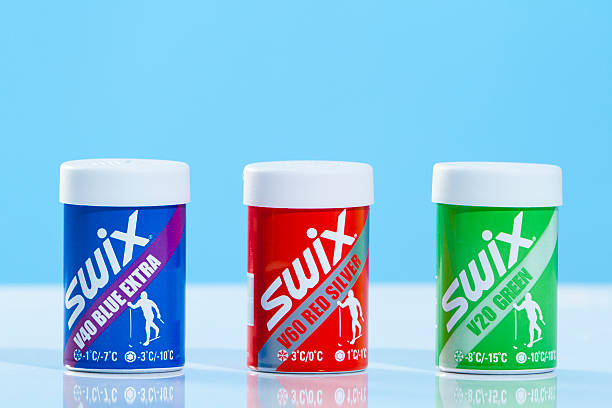 Sticks of Swix hard kick wax. stock photo