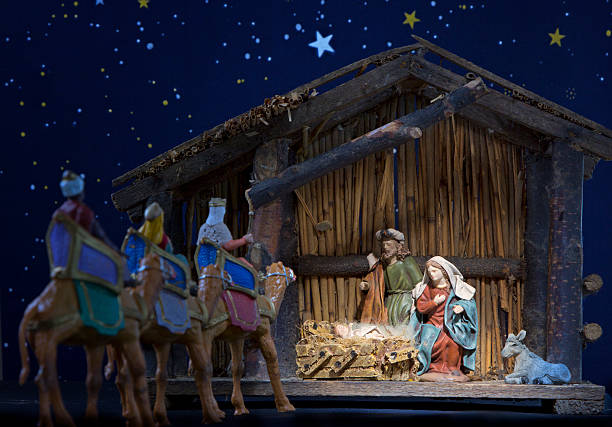 istock Joseph and Maria with newborn Jesus 459394633