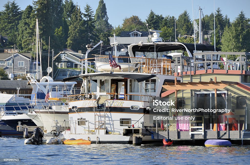 Lake Union in Seattle - Lizenzfrei Bundesstaat Washington Stock-Foto