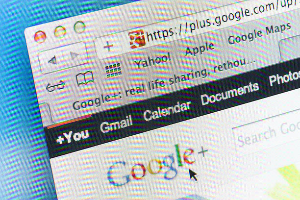 google página web - google social networking service imagens e fotografias de stock