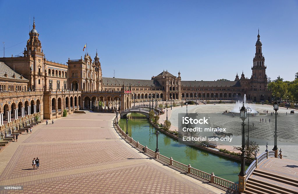 Plaza de España in Sevilla, Spanien - Lizenzfrei Sevilla Stock-Foto