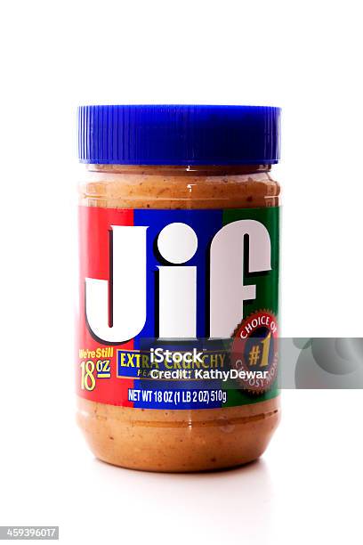 Jif Extra Crunchy Peanut Butter Stock Photo - Download Image Now - Jar, Peanut Butter, Color Image