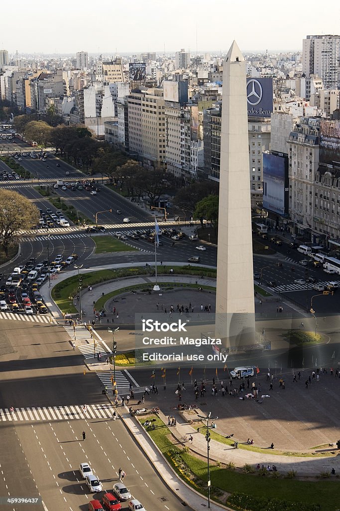 Avenida e Obelisco, vista aérea - Royalty-free Argentina Foto de stock