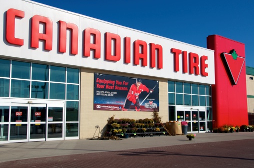 Richmond Hill, Ontario, Canada; October 10, 2011: Canadian Tire Store in Richmond Hill, Ontario, Canada. Known more for its retail and automotive stores, Canadian Tire also more than 270 gas stations.