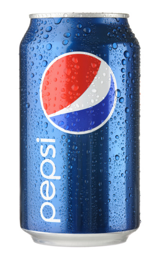 Colorado Springs, Colorado, USA - January 10, 2012: A can of Pepsi with water droplets shot in the studio and isolated on a white background. Invented in 1898, Pepsi-Cola continues to be one of the world's most popular soft drinks to this day.