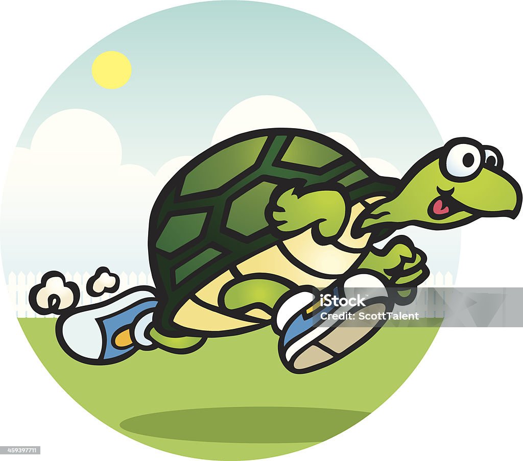 Running Turtle - Lizenzfrei Langeweile Vektorgrafik