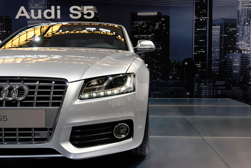 Amsterdam, The Netherlands - March 27, 2007: Silver Audi S5 on display during the 2007 Amsterdam Motor Show.