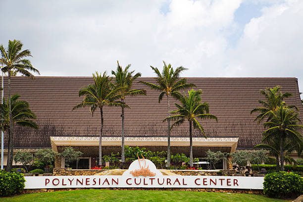 polynesian cultural center (centro cultural da placa, oahu, havaí - cultural center - fotografias e filmes do acervo