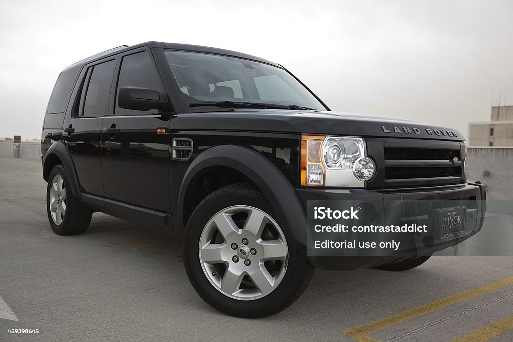 Land Rover LR3 2006 Scottsdale, United States - October 4, 2011: A photo of a parked black 2006 Land Rover LR3, the Land Rover like the Range Rover is designed for off road use but has also been widely accepted as a luxury street vehicle. Range Rover Stock Photo