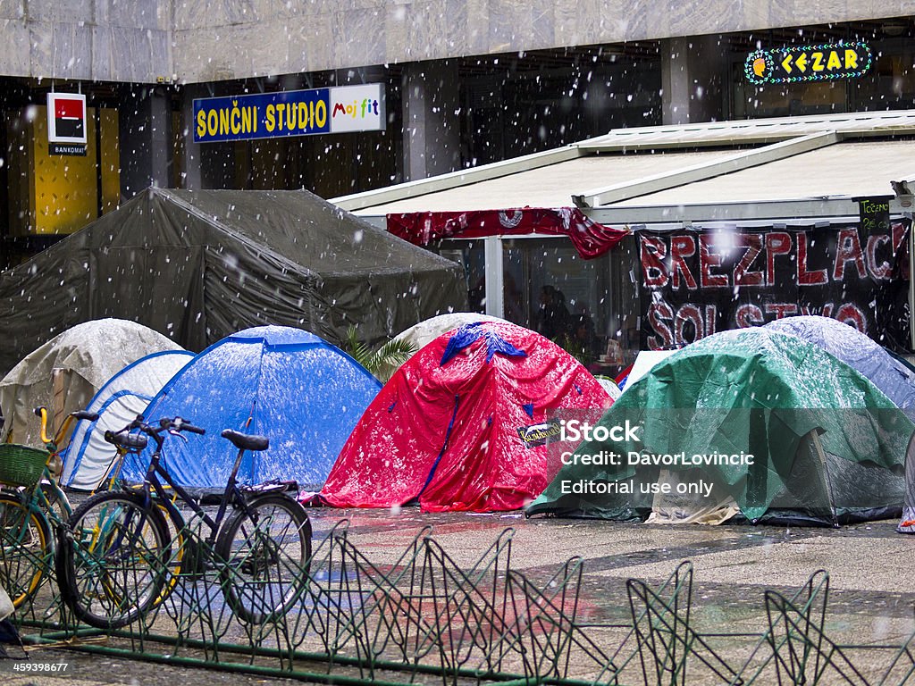 Global demonstration camp - Lizenzfrei Balkan Stock-Foto