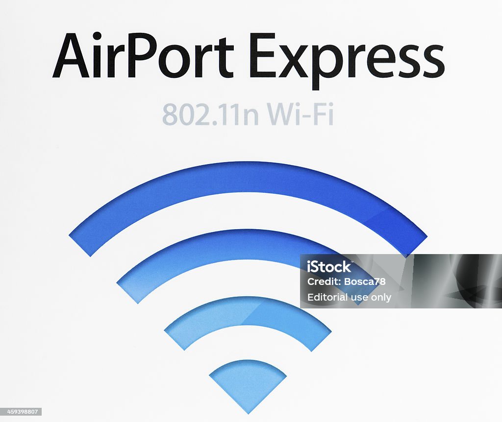 Apple Airport Express-package - Lizenzfrei Drahtlose Technologie Stock-Foto