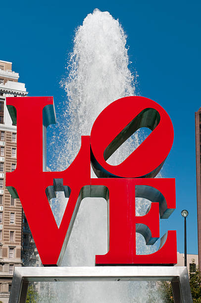 Philadelphia Love Sculpture - foto stock