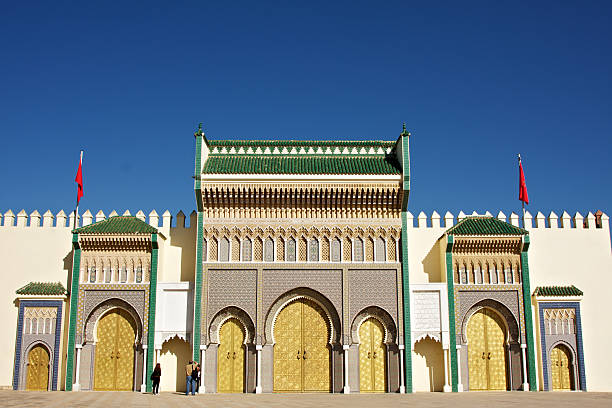 palazzo reale di fes, marocco - dar el makhzen foto e immagini stock