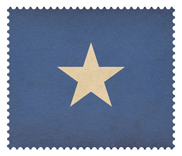 sello postal: bandera de somalia - somalia flag isolated on white grunge fotografías e imágenes de stock