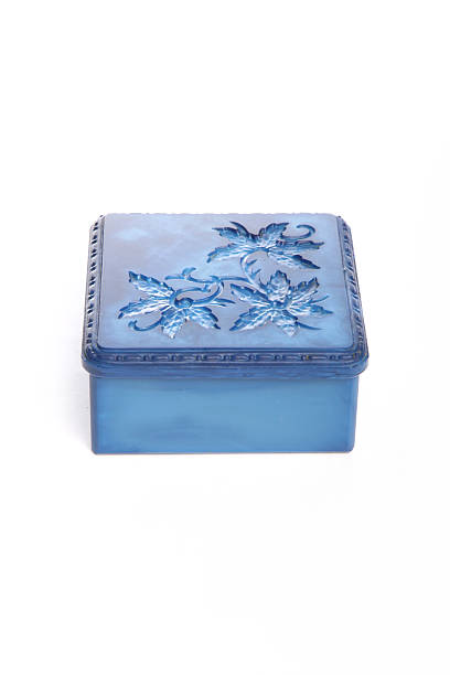 istock Blue porcelain jewelry box 459403773