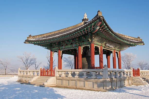istock Red Pavilion in the Snow 459403811