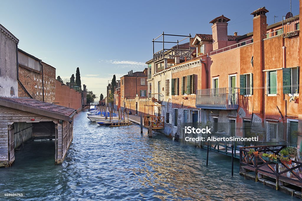 Little Canal in Venice A litte canal at la Giudecca Island Architecture Stock Photo