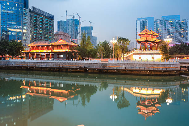 istock night scene of chengdu 459404831