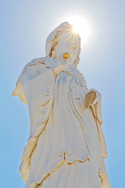 istock Standing Guan Yin and sun  ,Thailand 459408341