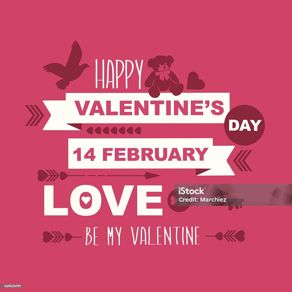 Valentine's Day poster. Abstract stock vector