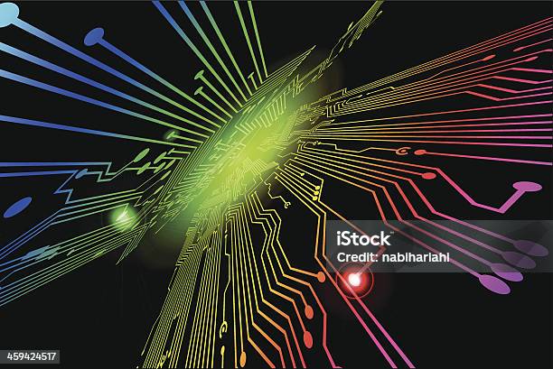 Circuit Board Stock Illustration - Download Image Now - Abstract, Backgrounds, CPU