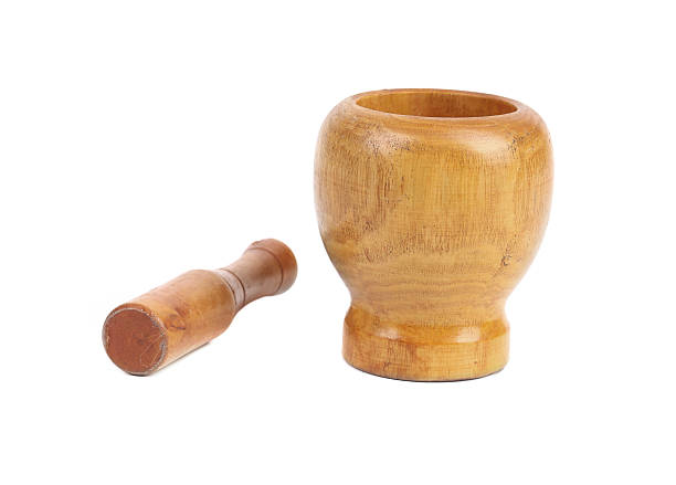 istock Wooden mortar with pestle. 459427287