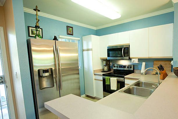 istock Traditional home with remodeled modern kitchen and appliances 459429917