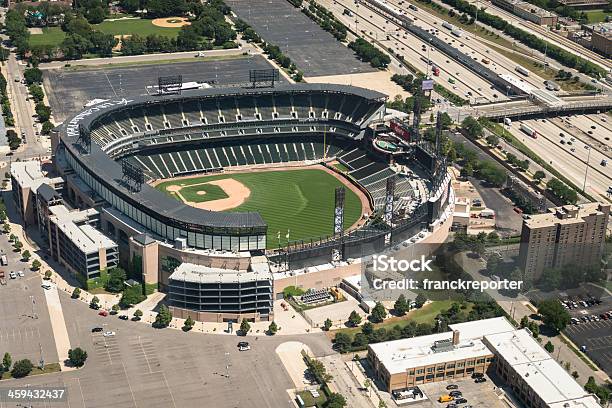 Сша Клеточные Поле Стадиона Вид С Воздуха На Чикаго — стоковые фотографии и другие картинки Chicago White Sox