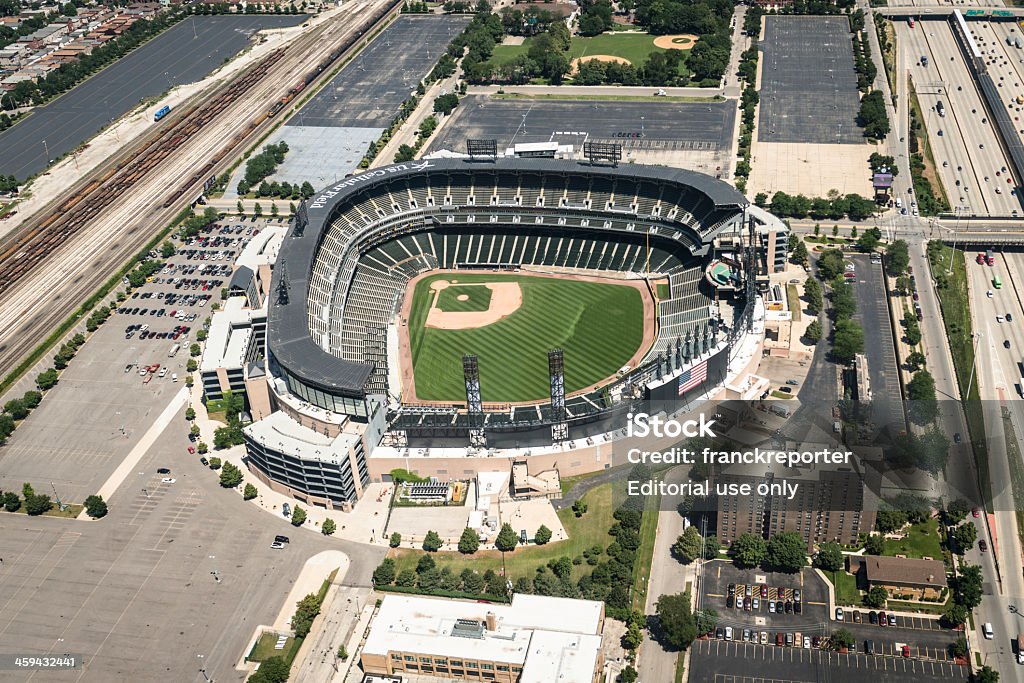 U.S. Cellular Field, el estadio Vista aérea de chicago - Foto de stock de Chicago White Sox libre de derechos