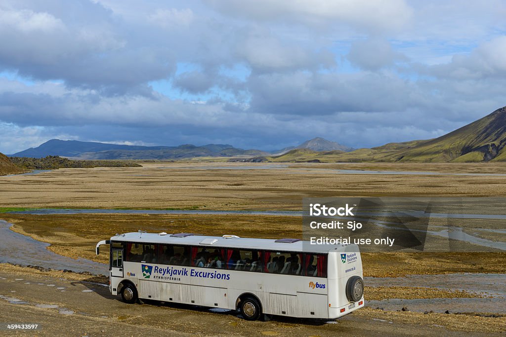 Landmannalaugar Autobus - Zbiór zdjęć royalty-free (Autobus)