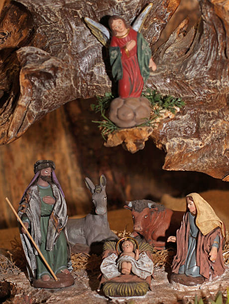 istock Classic Nativity scene with Jesus, Joseph and Mary 4 459434923