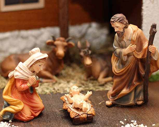 istock Nativity scene with Jesus, Joseph and Mary 6 459434929