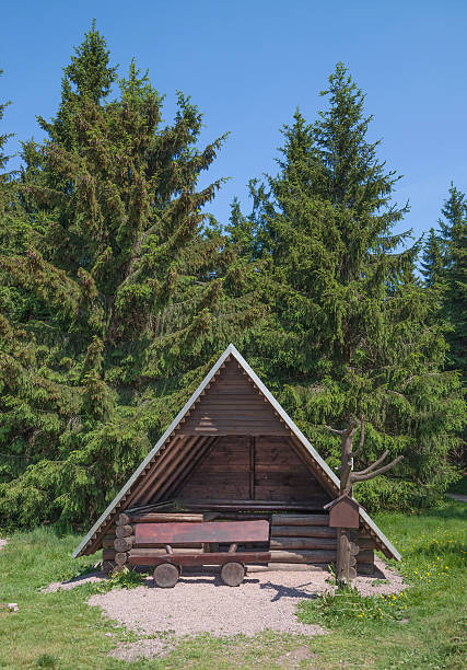 istock traditional Rest cabin,Rennsteig Trail,Thuringia,Germany 459435379