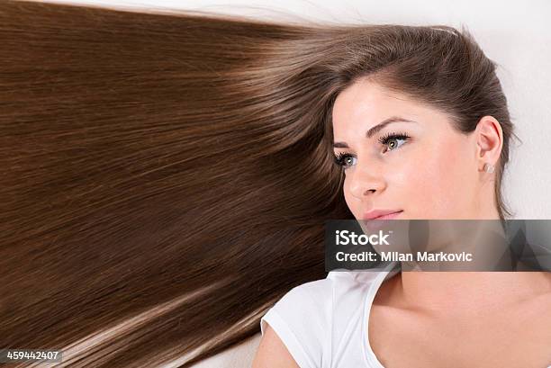 Long Brown Hair Stock Photo - Download Image Now - Adult, Adults Only, Beautiful People