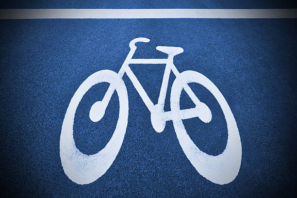 istock Bike lane symbol 459446725