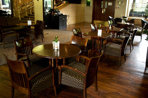 istock Luxurious dining area of a hotel 459447295
