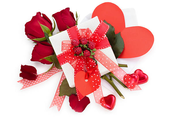 Valentine's day gift. Valentine's day gift. Isolated on white. bud candy stock pictures, royalty-free photos & images