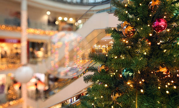 istock Christmas tree in a shopping mall 459448459