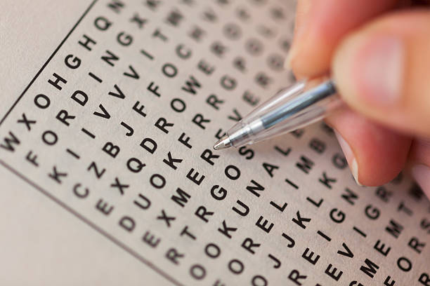 Wordsearch puzzle stock photo