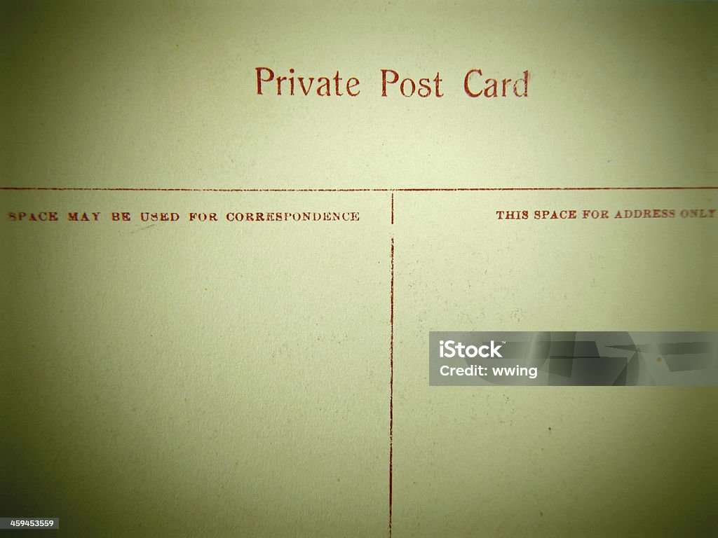 Vintage Postcard privata - Foto stock royalty-free di Abbandonato