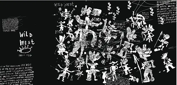 Vector illustration of Wild west