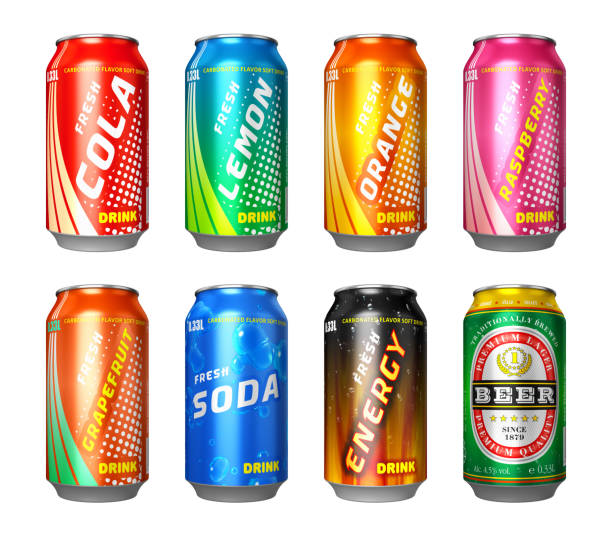 istock Set of drink cans 459458845