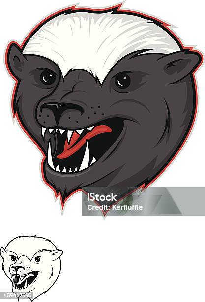 Honey Badger Illustration Stock Illustration - Download Image Now - Badger, Bear Cat, Anger