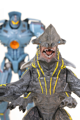 Vancouver, Canada - November 10, 2013: A model of Gipsy Danger and Knifehead , a \
