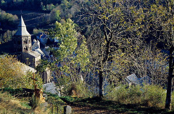 Orcival-France This is the beautiful Medieval Village of Orcival in Central France. orcival stock pictures, royalty-free photos & images