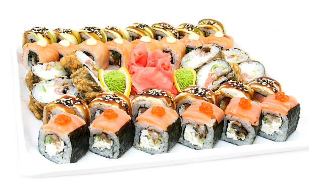 istock delicious seafood sushi 459469635